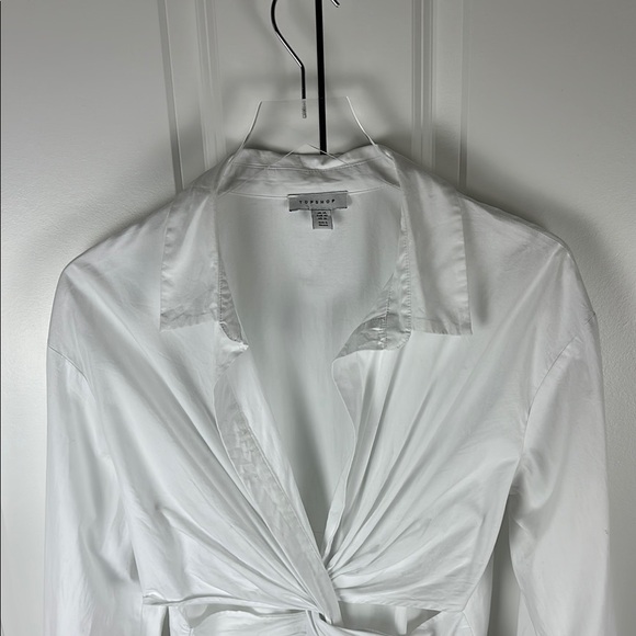 Topshop White Twist Front Cut Out Bodysuit - Picture 5 of 11